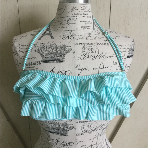 🍭Jessica Simpson Candy-striper Bikini Top🍭 - Picture 1 of 8